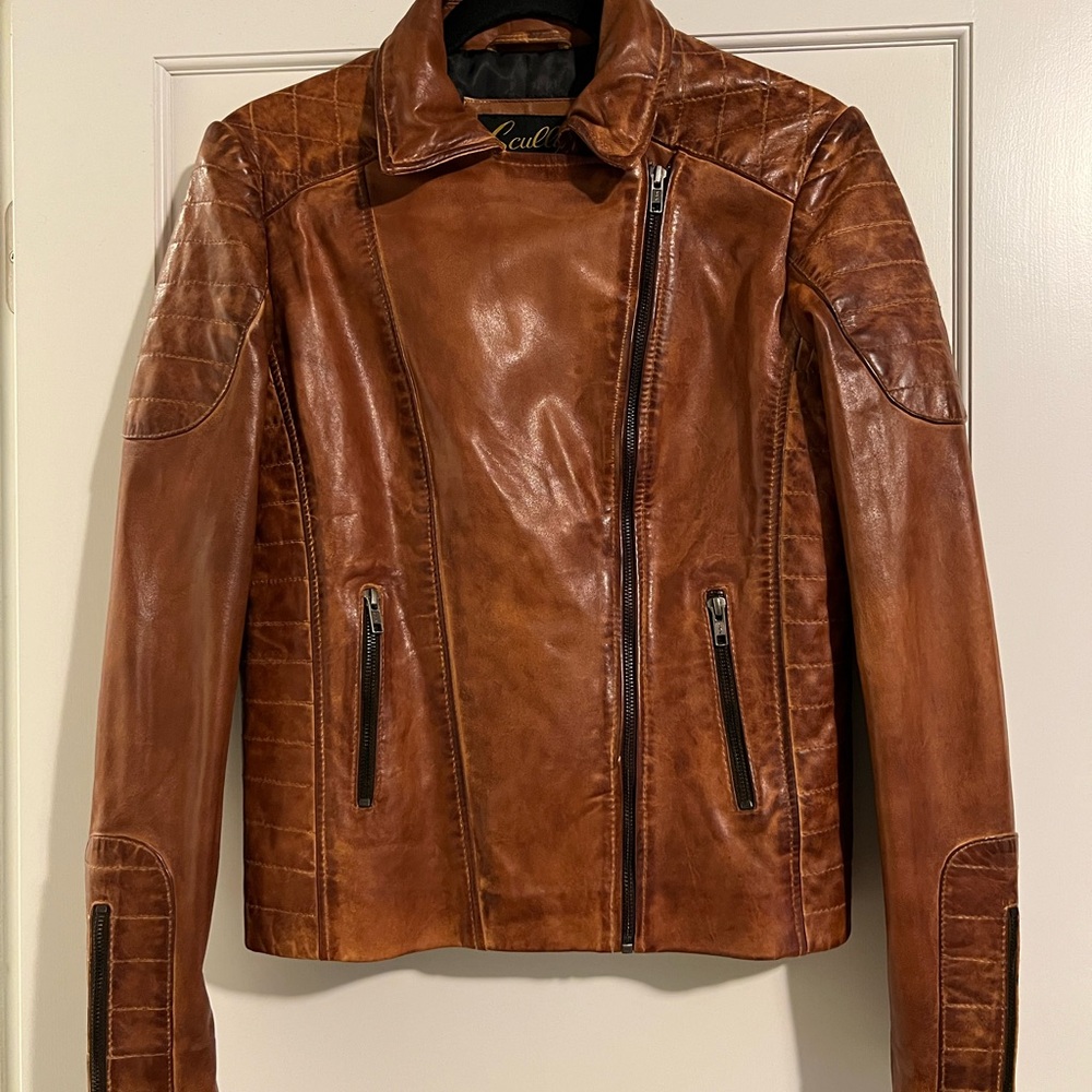 Scully Tan Leather Jacket